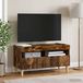 Maison Exclusive - meuble TV LED ARNHEM, 81 x 35 x 43 cm, placage hêtre couleur fumée
