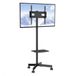 Latios support TV sur roulettes - Support de sol mobile - Hauteur réglable 143-153,8 cm - VESA 100x100-400x400 mm - Capacité de charge 39,9 kg - Pour téléviseurs de 58,4-152,4 cm