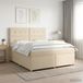 vidaXL Boxspringbed met matras, crèmekleurig, 140 x 200 cm, stof