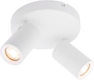 LEDVION - LED Plafondspot - Wit 2-lichts - Dimbaar - 3W - 2700K - GU10