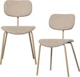 WOOOD Link Chaise de salle à manger - Polypropylène - Sable - Lot de 2