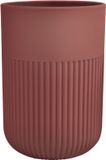 MSV GINO Tandenborstelhouder - Beker voor Tandenborstel en Tandpasta - Tumbler Badkamer - Vochtbestendig - Roodbruin - Kunststof - 13,2 x 10,3 cm