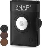 Slimpuro Znap Airtag Portemonnee voor heren, Slim Wallet met muntvak, Air Tag Wallet kaarthouder heren & dames, Mini portemonnee met kaarthouder, Portemonnee voor 8 kaarten