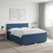 Maison Exclusive - Lit boxspring avec matelas et tête de lit, bleu, 140 x 200 cm, rembourré