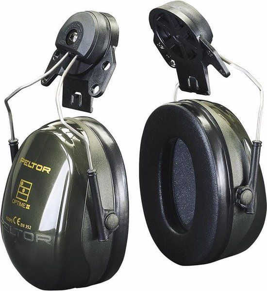 3M Peltor H520 Optime II Gehoorkap met helmbevestiging P3E - Groen