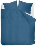 Auping Dekbedovertrek Navy Blue Satin - Tweepersoons 200 x 220 cm - Katoensatijn - Blauw