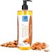 Zoete amandelolie, koudgeperst, puur en authentiek, preventie van zwangerschapsstriae, hydraterende droge huid, natuurlijke make-up verwijderaar, 200 ml Praktische doseerpomp