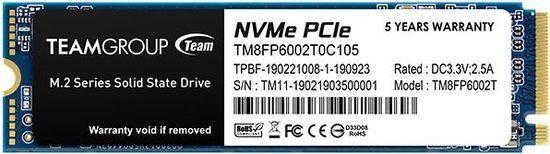 Team Group MP33 2 TB M.2 PCI Express 3.0 NVMe 3D NAND