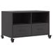 Meuble TV 68x39x43,5 cm acier noir