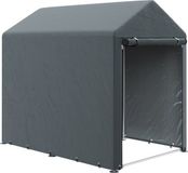Outsunny tente de garage - acier galvanisé - toile PE - gris foncé