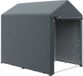 Outsunny tente de garage - acier galvanisé - toile PE - gris foncé