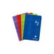 Clairefontaine 663609AMZC Pak met 2 Geniete Alfabet notitieboekjes - 11x17 cm - 96 Pagina's Kleine Ruitjes - 90 g Wit Papier - Omslag Gecoat Karton - Willekeurige Kleuren