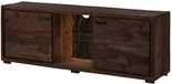 MASSIVMOEBEL24.DE meuble TV acacia marron foncé bois massif 175x40x63 cm (LxPxH) laqué BARK #211