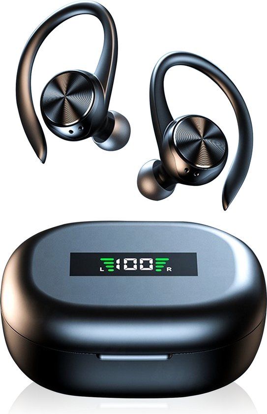 DOUBLE MM Sport Oordopjes - Draadloos - Bluetooth 5.0 - Zwart