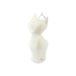 Homéa Kaars, kattenvorm, 7 x 6 x 13 cm, Arty, kleur: wit