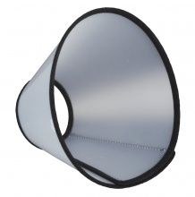 TRIXIE 19514 Beschermkraag Kunststof Met Klittenband M 36-43 x 18 cm - grijs