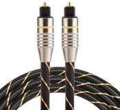 ETK Digital Optical kabel 1 meter / toslink audio male to male / Optische kabel nylon series - zwart