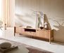 Aura Meuble-TV Caius 175 cm acacia 2 portes 1 tiroir 1 compartiment