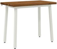 vidaXL Eettafel Massief Acaciahout Natuurlijk en Wit 90 x 55 x 75 cm