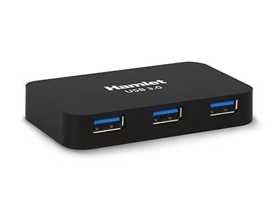Hamlet XHUB430BKPW - Interface Hub - 4 Ports - USB
