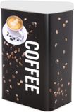 Excellent Houseware Boîte à café - Noir - Rectangulaire - 1,2 L