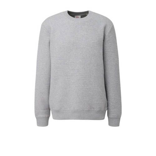 s.Oliver Gemêleerde Sweater - Grijs Melange