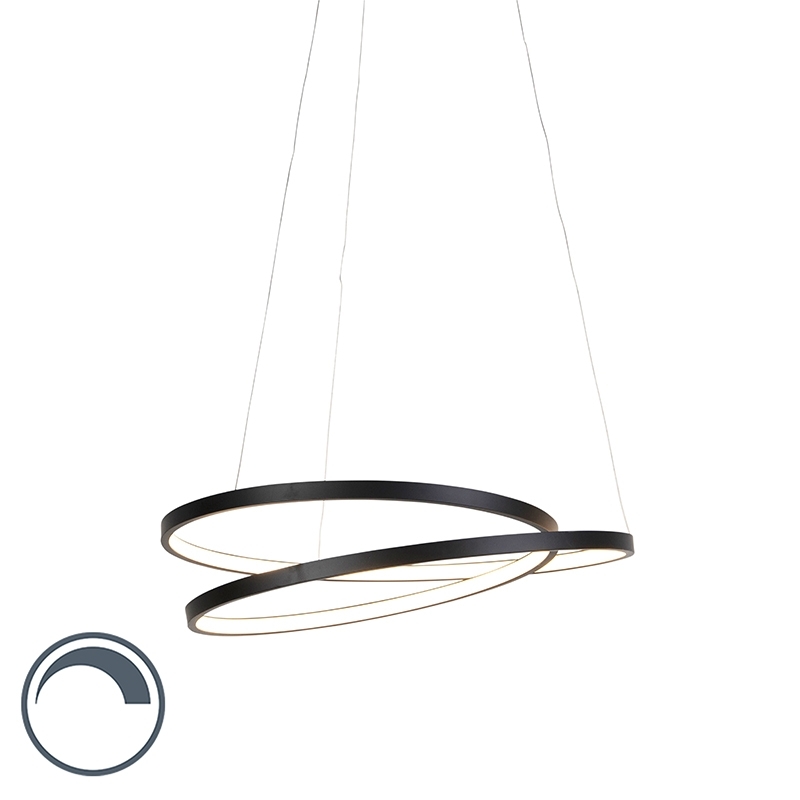PAUL NEUHAUS Moderne hanglamp zwart 55cm incl. LED dimbaar - Rowan