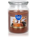 BISPOL Premium Line Geurkaars, peperkoek, koekjes met deksel, geurkaarsen in glas, esthetische kaars in glas, kaarsen esthetisch, kaarsen in glas, sierkaars