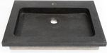 Saniclass Noche Meubelwastafel - 60x46x9cm - 1 kraangat - 1 sifonuitsparing - basalt gepolijst