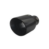 Simoni Racing Uitlaatsierstuk Rond/Schuin RVS Zwart - Ø102xL210mm - Montage 38->63mm