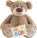 Happy Horse ours en peluche - 70 cm - avec carte de vœux Happy Birthday format A5
