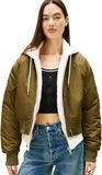 Tommy Jeans Dames TJW ESSENTIAL BOMBER JACKET DW0DW22046 Bomberjack, GROEN (Tundra Olive), XL