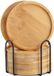 OEM Bamboe Glazenonderzetters, Set van 6, Ronde Glazenonderzetters, 11 cm met Houder, Bamboe Drinkonderzetters, Tafelonderzetters