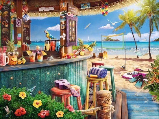 Ravensburger puzzel strandbar - 1500 stukjes legpuzzel volwassenen