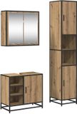 vidaXL Badkamermeubel Set 3-delig Artisan Eiken 65 x 33 x 60 cm
