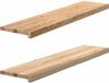 vidaXL - Vensterbanken - 2 - st - onbehandeld - 110x30x2 - cm - massief - eikenhout