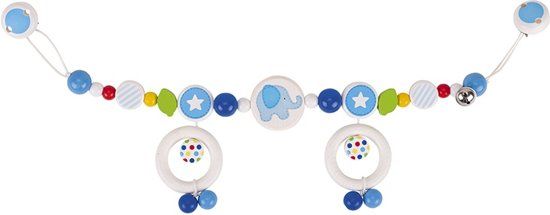Heimess Houten Kinderwagenspanner Olifant Blauw 40 cm