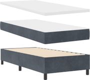 vidaXL Boxspringbed met hoofdeinde Donkergrijs 200 x 100 cm Fluweel