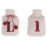 Villa d'Este Home Tivoli Warmwaterkruik, wit + rood, 2 liter