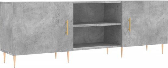 vidaXL Tv-meubel 150x30x50 cm bewerkt hout betongrijs