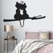 LUMALÉA Chats Amour Sticker Mural - 337x555 Cm - Noir