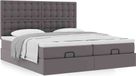 Maison Exclusive - Cadre de lit ottoman avec matelas gris similicuir 180x200 cm