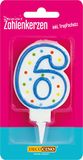 DECOCINO Cijferkaarsen getal "6" - taartkaarsen Happy Birthday-decoratie
