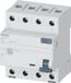 Siemens 5SV3646-6KK12 Aardlekschakelaar - 4-Polig - 63A - 300mA - Type A - SIGRES