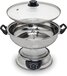 Remo - Hotpot - RVS - Elektrische fonduepan - 2 aparte vakken - 4,5 liter - Ø30cm - Temperatuurregelaar