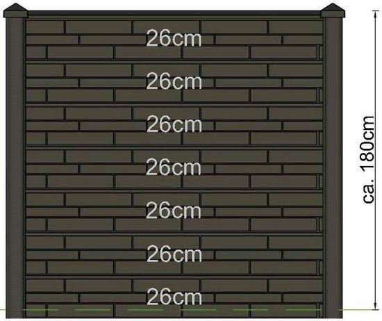 Merkloos Tuindeco Berton sleufpaal Reest gecoat hoekmodel 246 cm