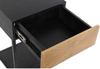 DKD Home Decor Nachtkastje Zwart Metaal Hout 35 x 40 x 55 cm