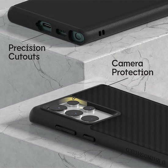 RhinoShield SolidSuit Samsung Galaxy S23 Ultra Hoesje - Classic Zwart