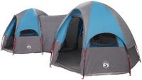 vidaXL Gezinstent met regenhoes waterdicht 4-persoons Blauw