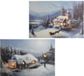 Lumineo Kerst canvas led batterijverlichting 1,5x38x28cm warm wit 2 assorti
